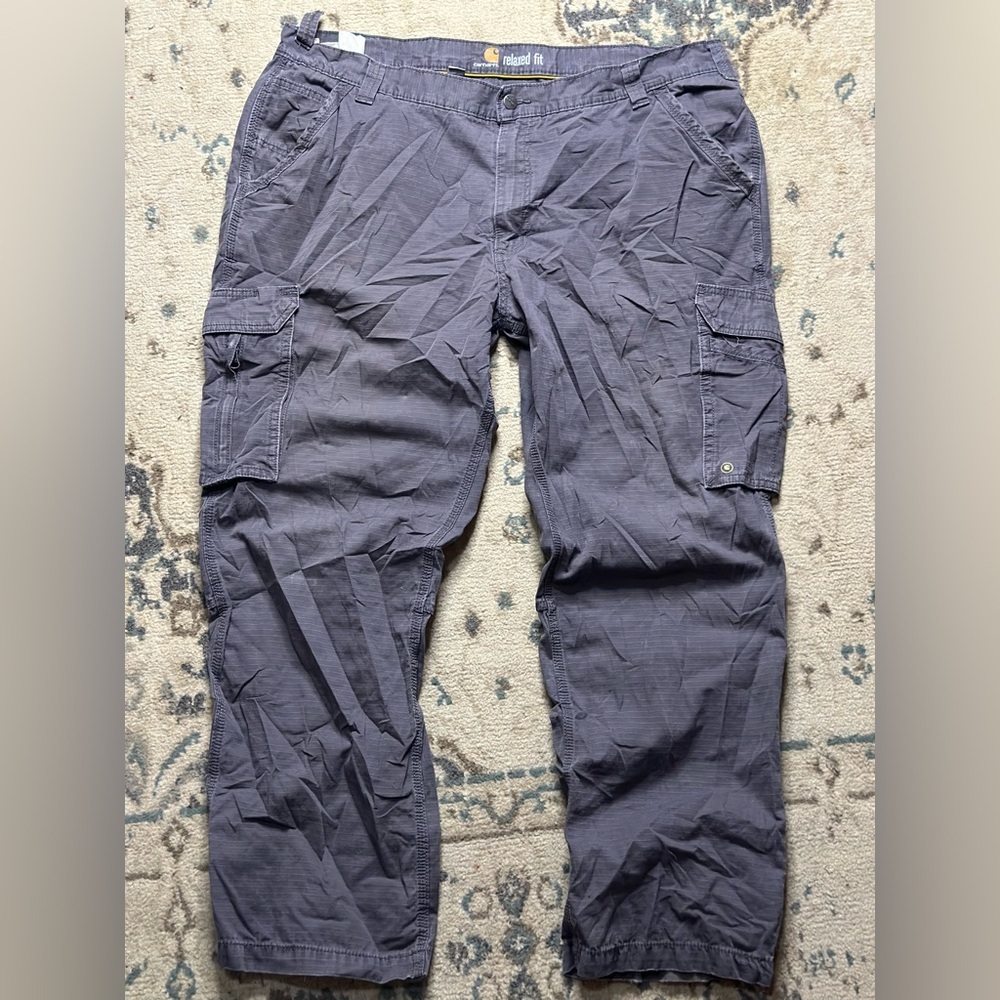 Carhartt Gray Cargo Pants Relaxed Fit Lightweight